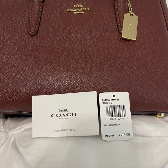 Excellent Condition Coach Surrey Carryall Purse/Handbag - Picture 16 of 16